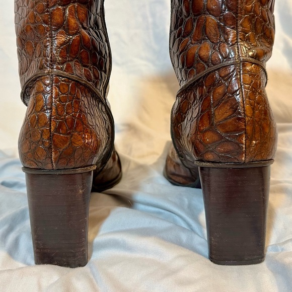 Brown Crocodile Boots - Picture 4 of 7